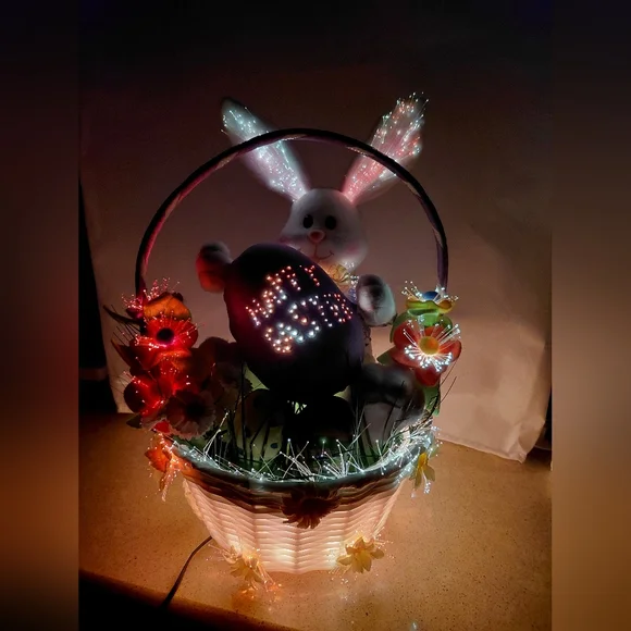 Easter Bunny Fiber Optic Basket - Picture 9 of 9